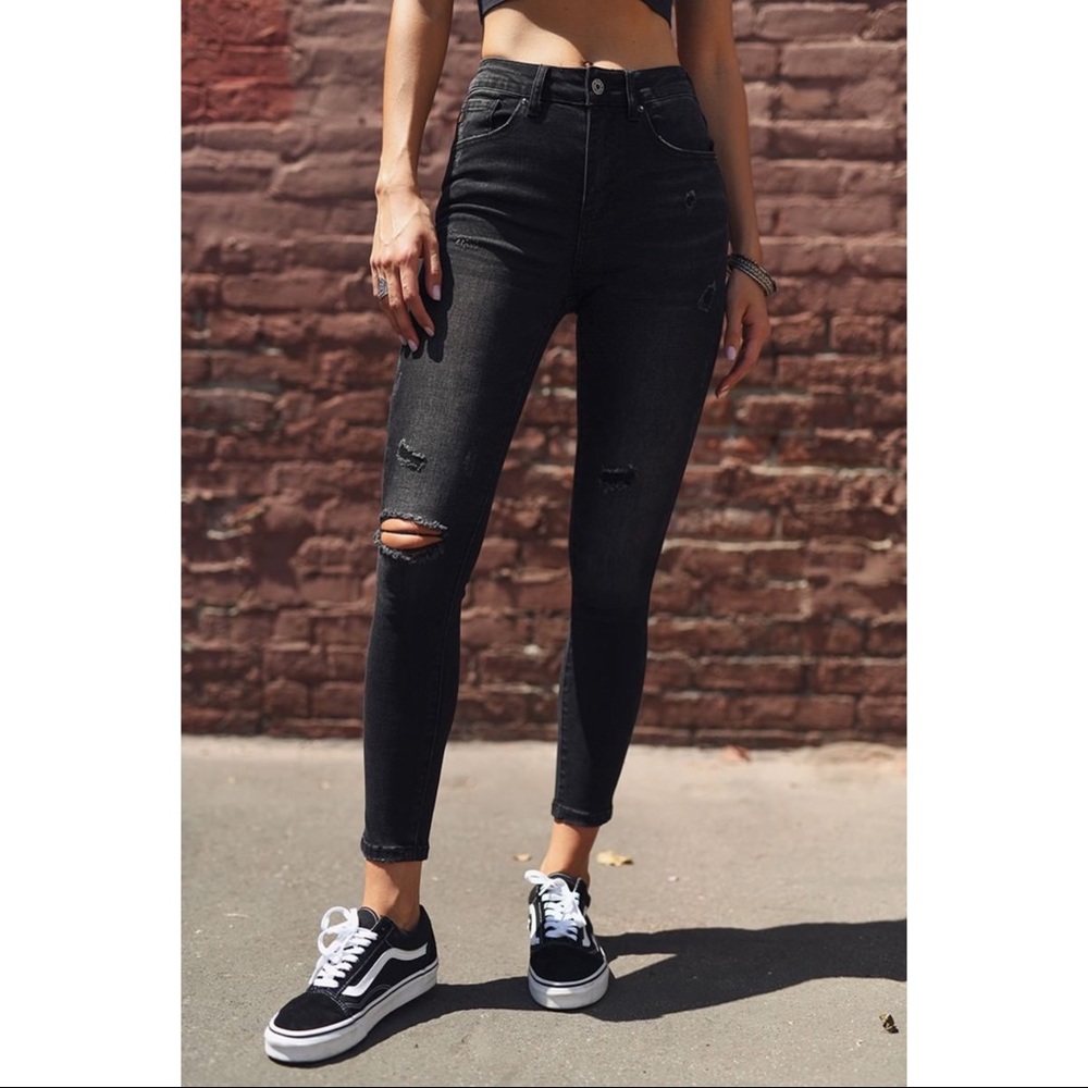 Vintage Black High Waist Jeans